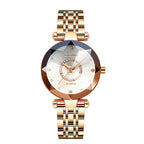 Montre Femme Etanche - Cadran Polygonal Acier
