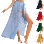 Floral Sheer Sarong Skirt — Women's Summer 2026 Swimsuit Cover-Up