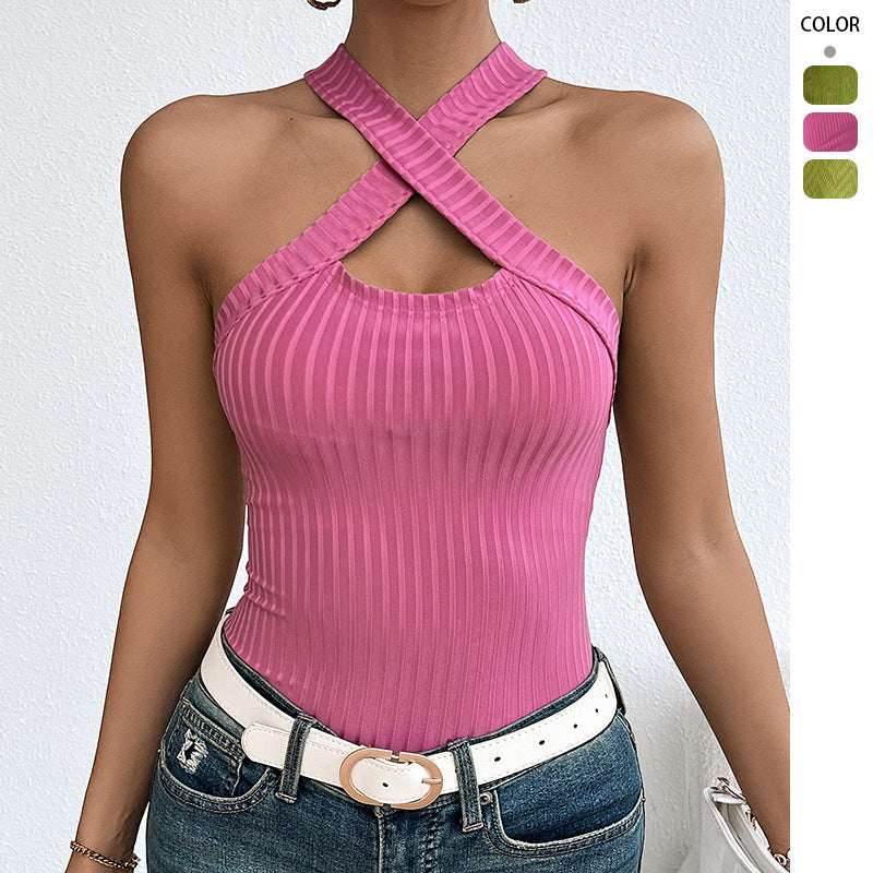Top Côtelé Brossé Femme - Maille Polyvalente Tendance