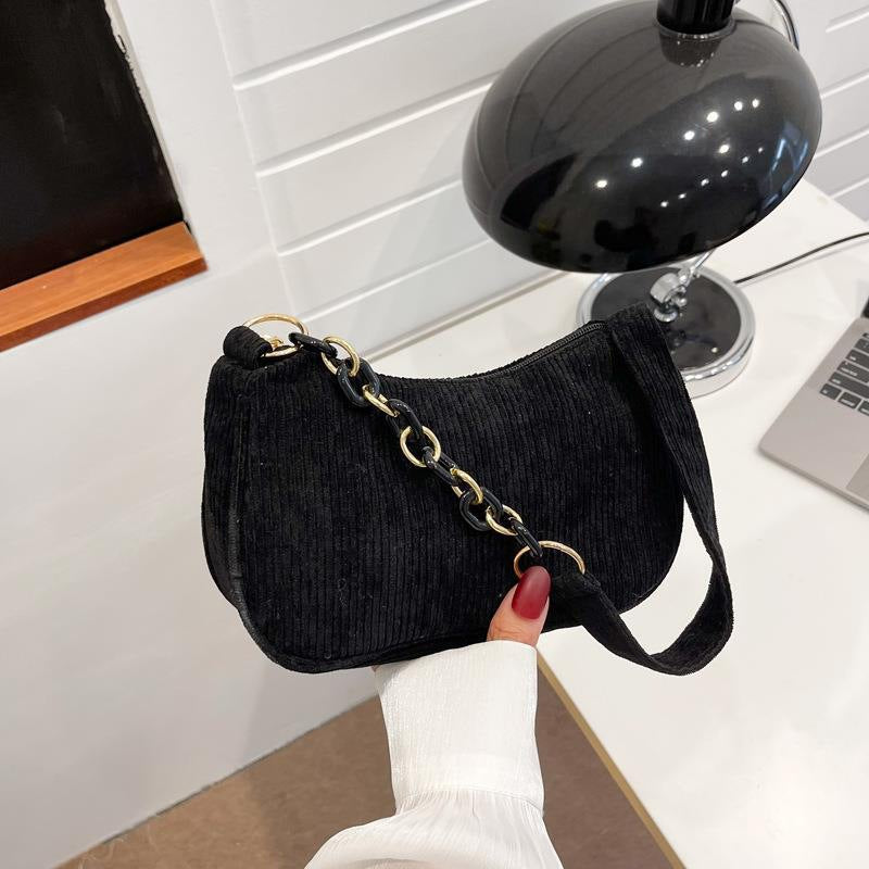 Sac Tissu Velours Côtelé Artistique Minimaliste — Luxury FuturaTrend