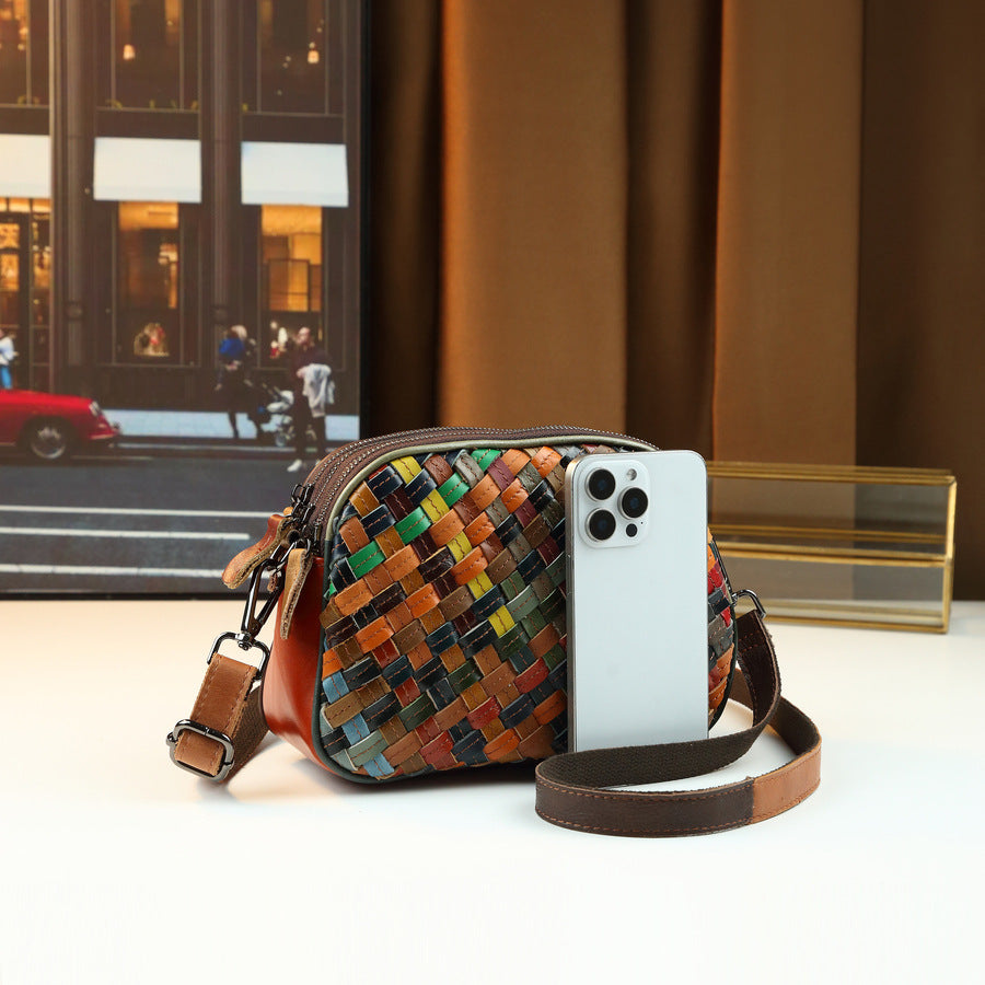 Sac Femme Cuir Véritable Tressé Bandoulière Fashion — Luxury FuturaTrend