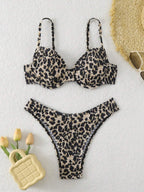 Bikini Léopard Sexy Dos Nu — Maillot de Bain Deux Pièces Femme Été 2026