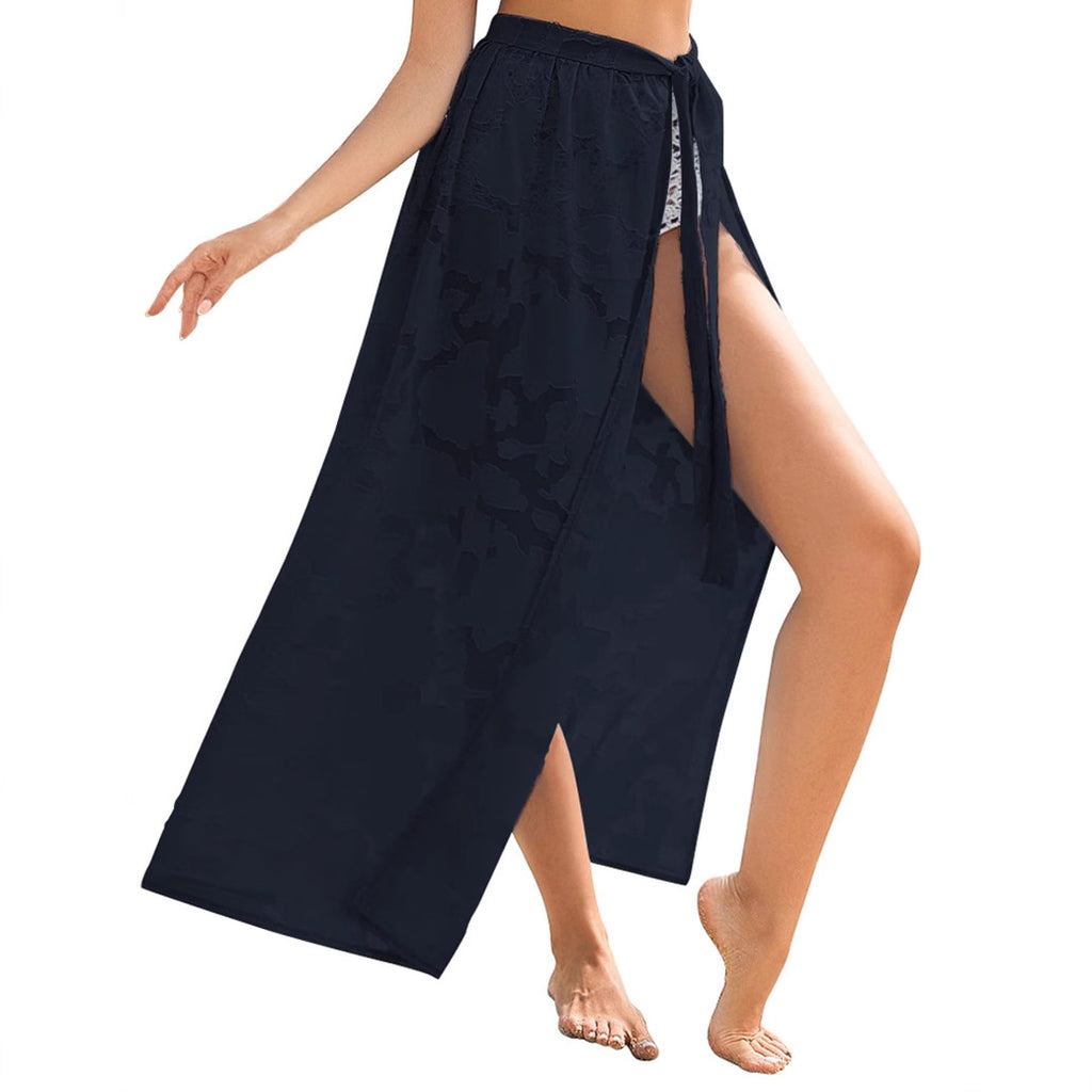 Floral Sheer Sarong Skirt — Women's Summer 2026 Swimsuit Cover-Up