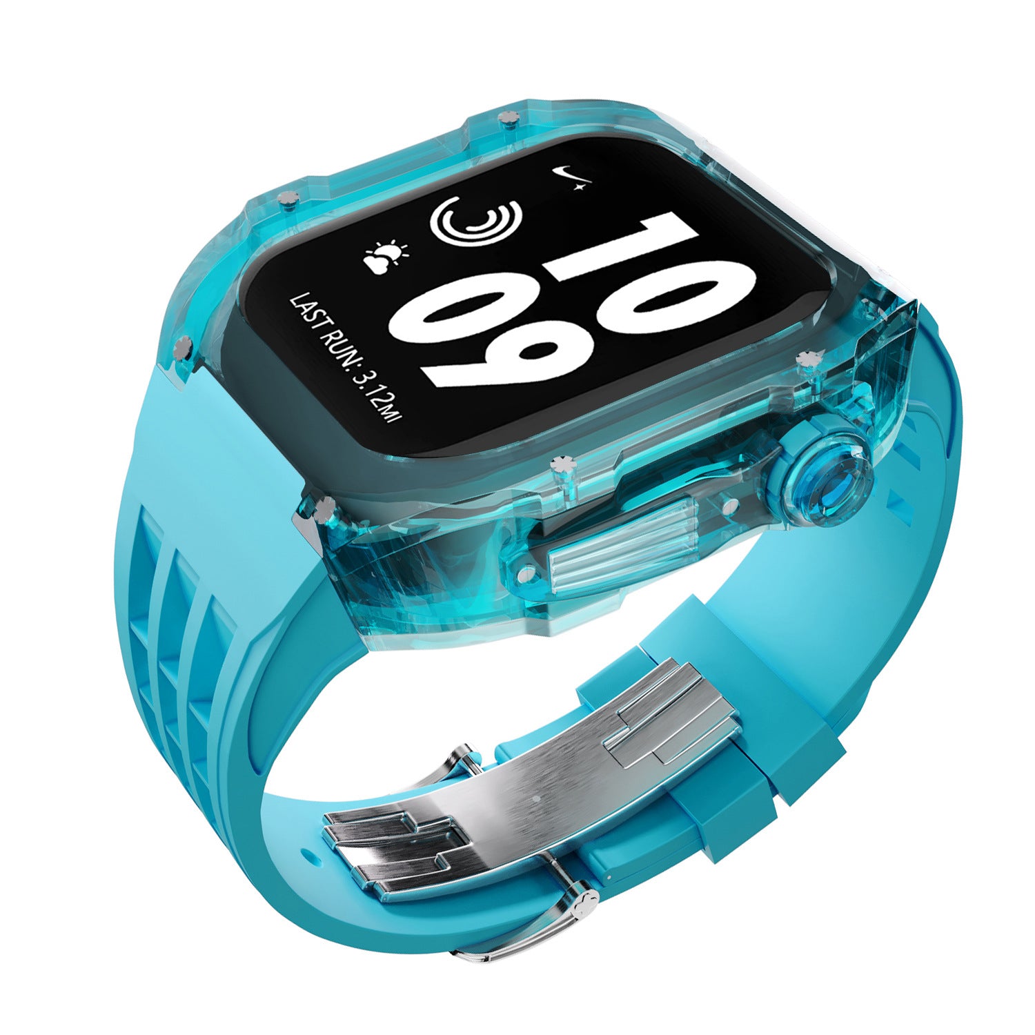 Bracelet Montre Silicone Transparent - Caoutchouc Fluoré