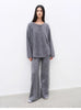 Cashmere Crew Neck Sweater & Straight-Leg Pants Set — FuturaTrend