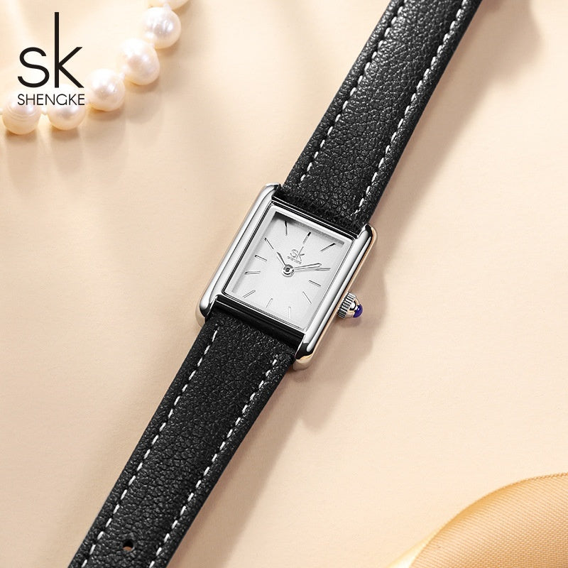 Montre Femme Retro Quartz - Petit Cadran Carré Tendance