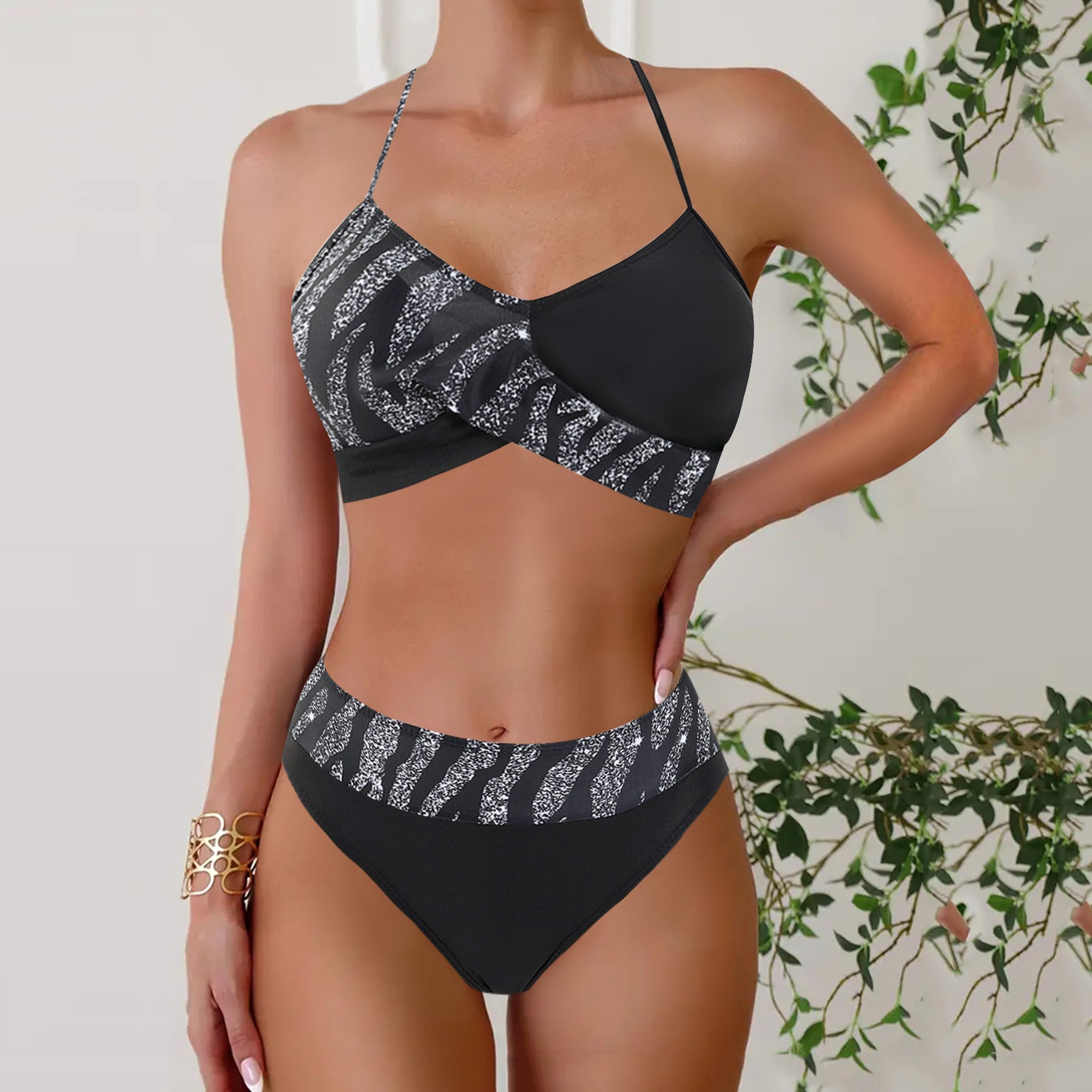 Lace-Up Two-Piece Bikini — Women's Sexy Swimsuit Summer 2026