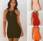 Women's Ribbed Short Cami Dress - Casual Chic