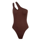 Women's Ribbed Knit Cut-Out One-Shoulder Jumpsuit