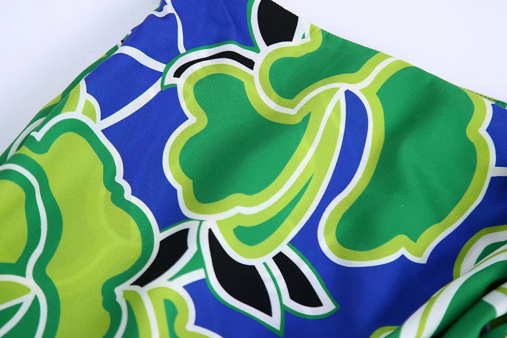 Braguita pareo estampada estilo retro francés — Short de playa para mujer, verano 2026