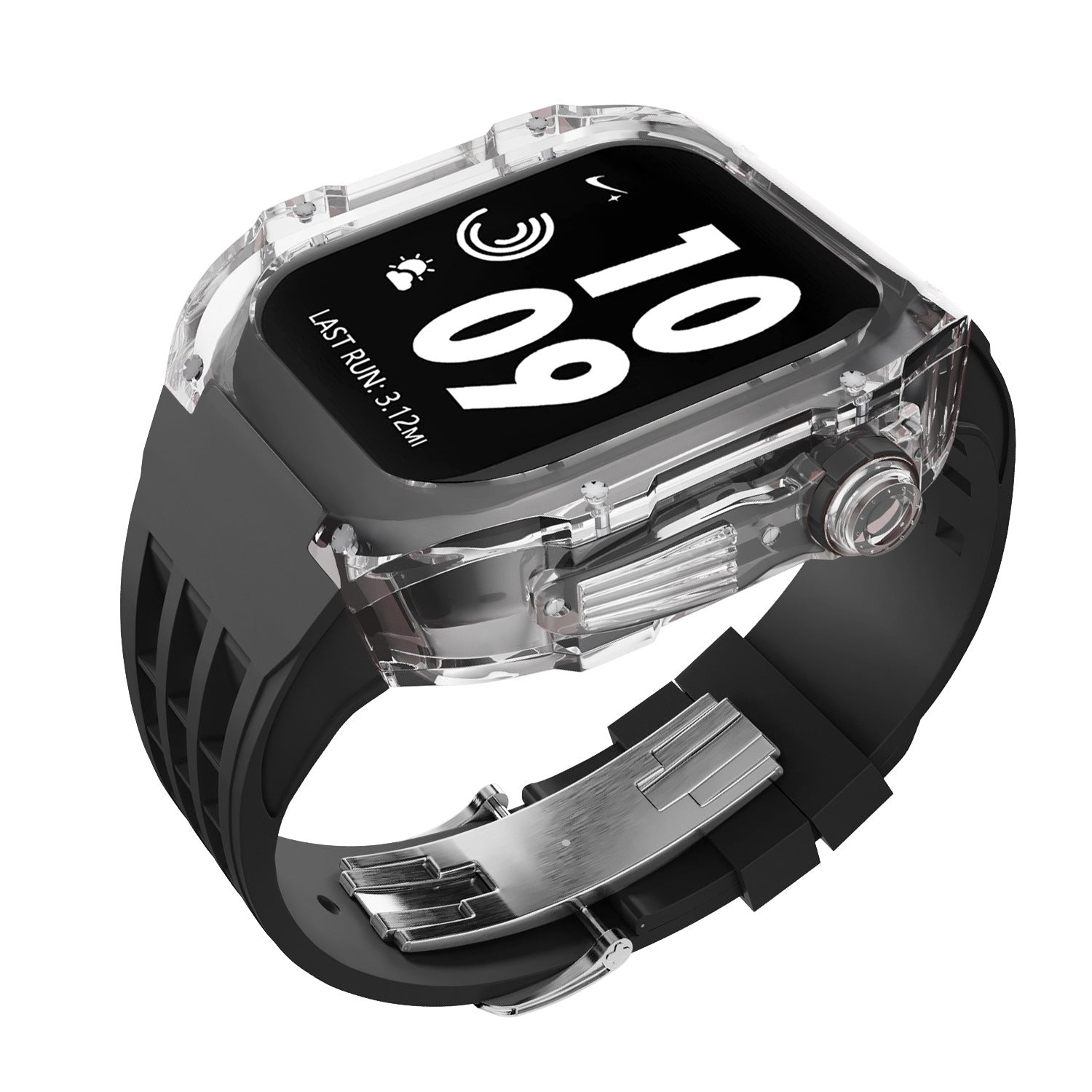 Bracelet Montre Silicone Transparent - Caoutchouc Fluoré