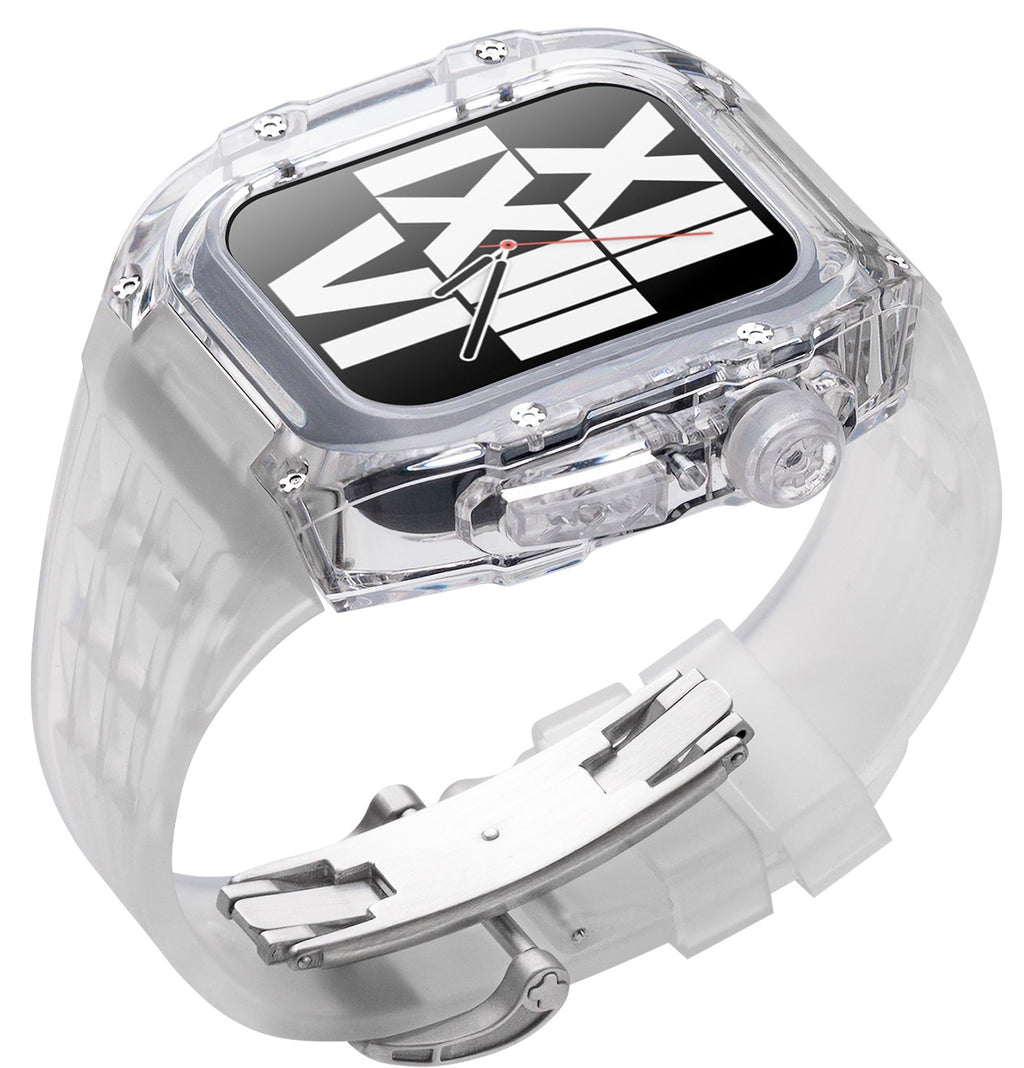 Bracelet Montre Silicone Transparent - Caoutchouc Fluoré