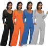 Women's Ribbed Long Sleeve Jumpsuit