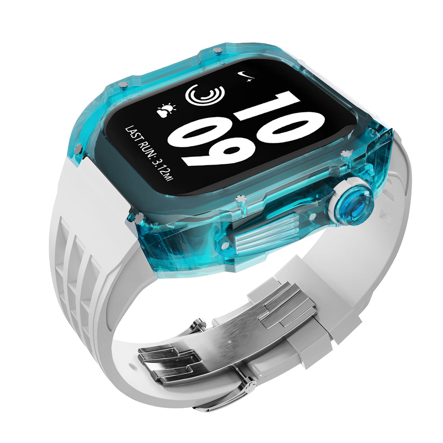 Bracelet Montre Silicone Transparent - Caoutchouc Fluoré