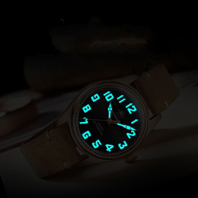 Montre Mécanique Automatique Homme - Style Bronze Vintage