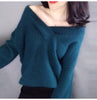 Pull Oversize Femme Col V – Chaud & Long Automne-Hiver