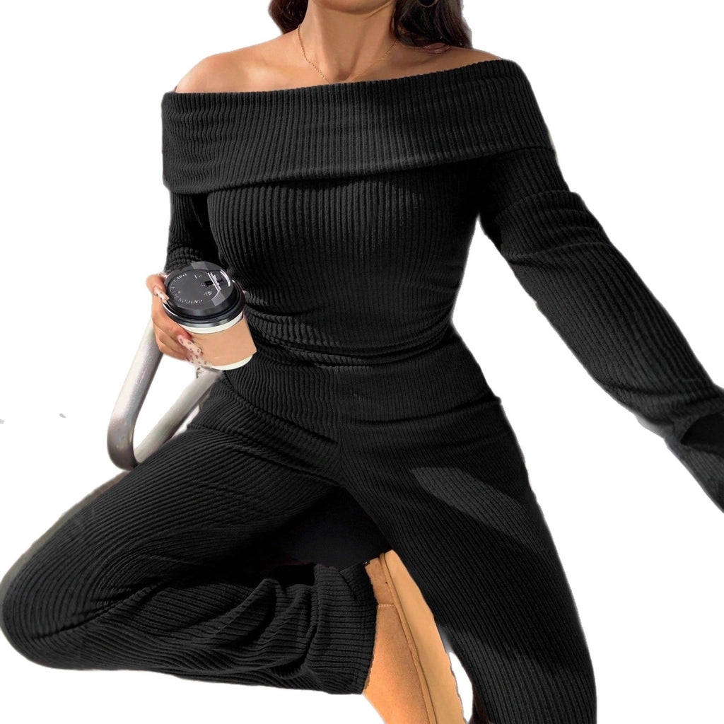 Top Épaules Dénudées Côtelé Femme - Coupe Casual