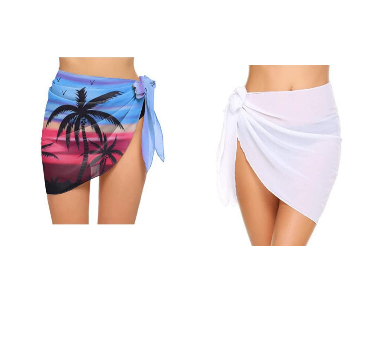 Sarong Tulle Chiffon Cover-Up Blouse — Women's Triangle Swimsuit Scarf Summer 2026