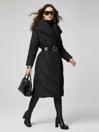 Women's Long Black Down Jacket – Avant-Garde SoHo Style | FuturaTrend