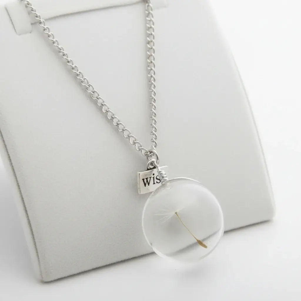 Boho Dandelion Crystal Pendant Necklace Charm Jewelry for Women & Men-3