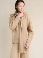 Cashmere Mix Ribbed Scarf-2