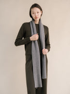 Cashmere Mix Ribbed Scarf-4