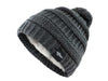 Gorro de mujer, pompón cálido – Forro de felpa y punto trenzado de invierno