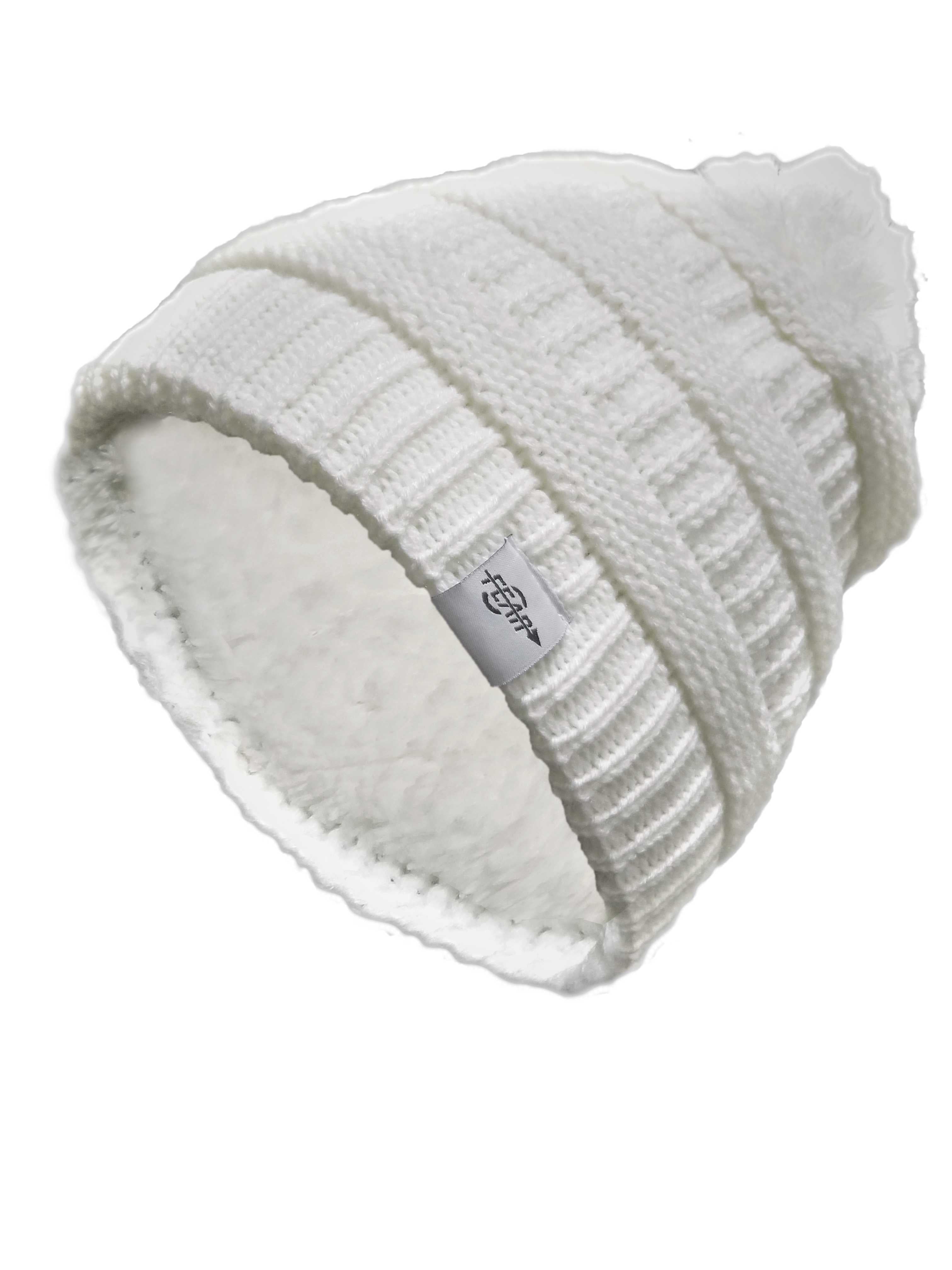 Women's Warm Pom-Pom Hat – Plush Lining & Cable Knit Winter