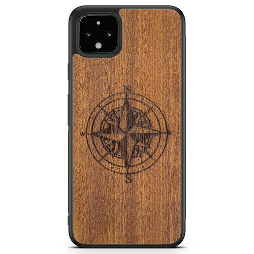 Coque iPhone Bois Compass - Protection Premium Écologique Gravée