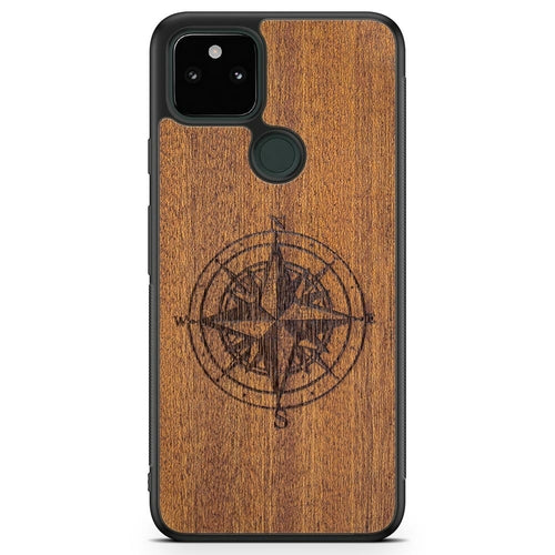 Coque iPhone Bois Compass - Protection Premium Écologique Gravée