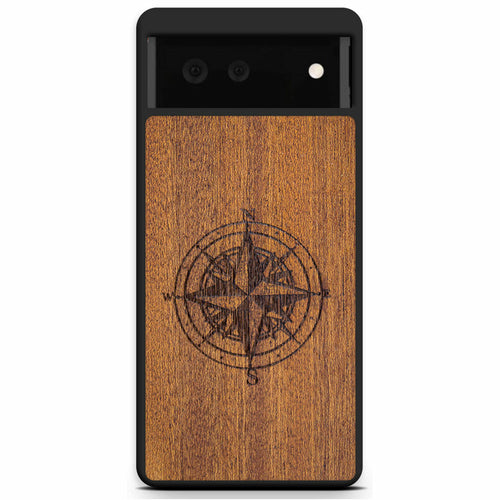 Coque iPhone Bois Compass - Protection Premium Écologique Gravée