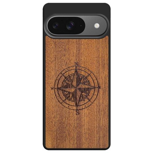 Coque iPhone Bois Compass - Protection Premium Écologique Gravée