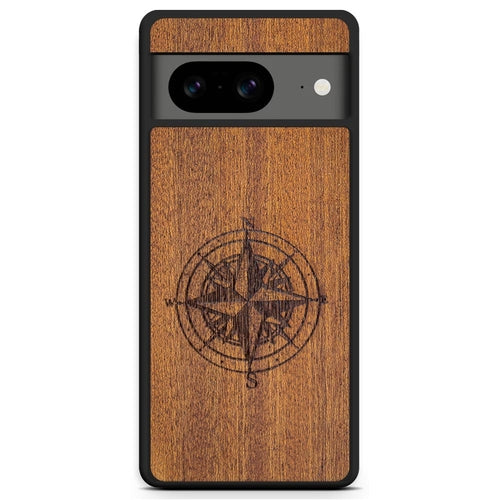 Coque iPhone Bois Compass - Protection Premium Écologique Gravée