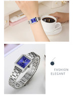 Montre Femme Rectangulaire Luxury — Bijou-Montre Dress Élégant