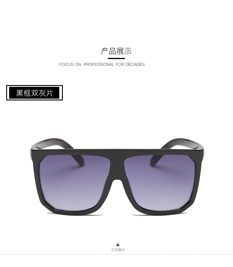 Lunettes de Soleil Oversize Femme - Design Luxury Noir