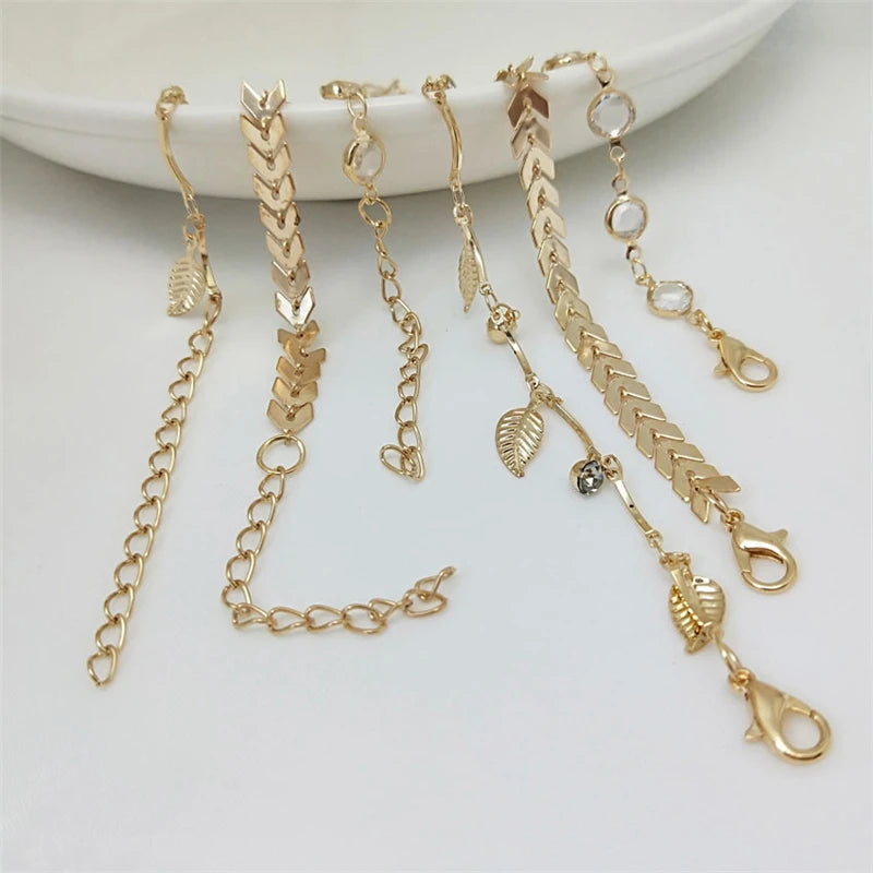 Bracelet de Cheville Bohème Fleurs et Clochettes - Bijou de Pied