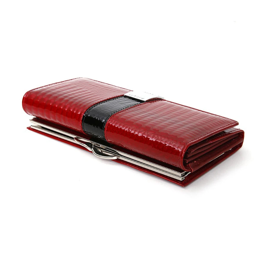 Cartera de mujer de piel de cocodrilo de lujo – Clutch largo premium FuturaTrend