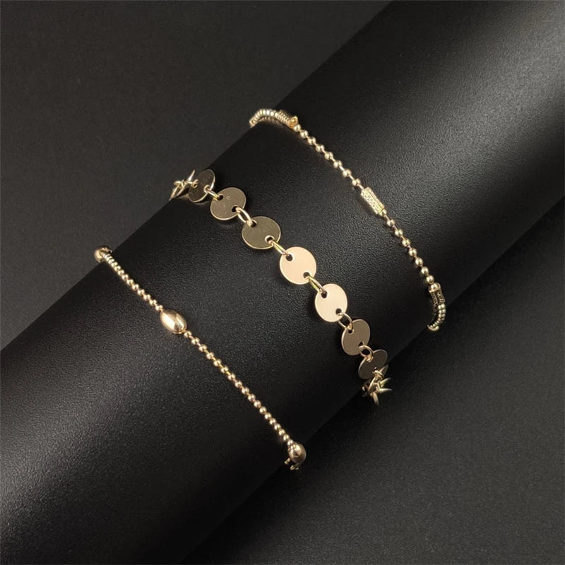 Bracelet de Cheville Bohème Fleurs et Clochettes - Bijou de Pied