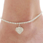 Bracelet de Cheville Bohème Fleurs et Clochettes - Bijou de Pied