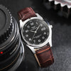 Montre Homme Cuir Casual Fashion — Style Décontracté Élégant