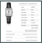 Montre Femme Rectangulaire Luxury — Bijou-Montre Dress Élégant