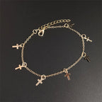 Bracelet de Cheville Bohème Fleurs et Clochettes - Bijou de Pied