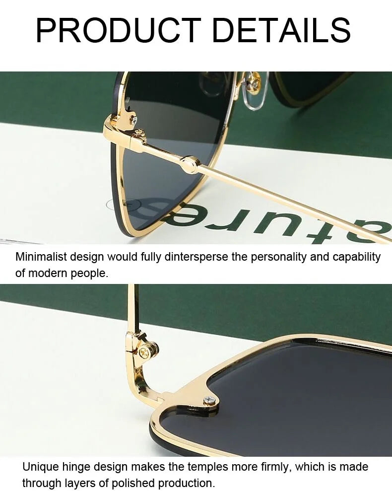 Lunettes de Soleil Oversize Designer Unisexe — Luxury High Quality UV400