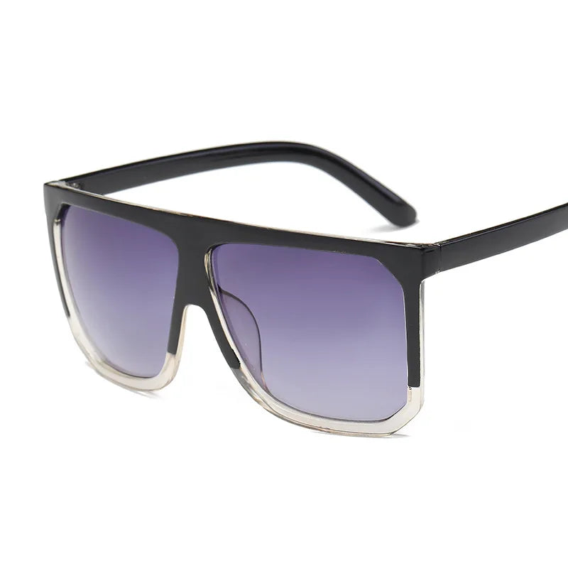Lunettes de Soleil Oversize Femme - Design Luxury Noir