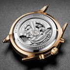 Montre Homme Automatique Cuir & Verre Saphir — Mécanique Luxury 3ATM