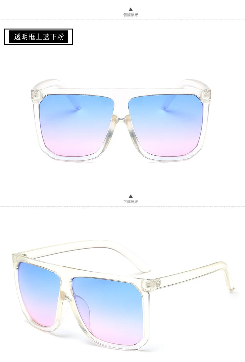 Lunettes de Soleil Oversize Femme - Design Luxury Noir