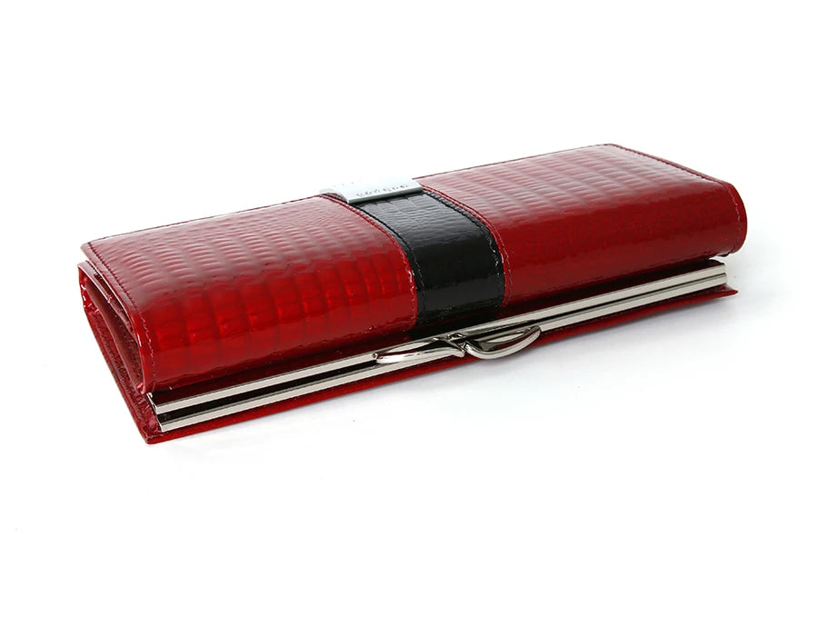 Cartera de mujer de piel de cocodrilo de lujo – Clutch largo premium FuturaTrend