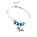 Bracelet de Cheville Bohème Fleurs et Clochettes - Bijou de Pied