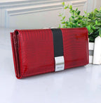 Cartera de mujer de piel de cocodrilo de lujo – Clutch largo premium FuturaTrend