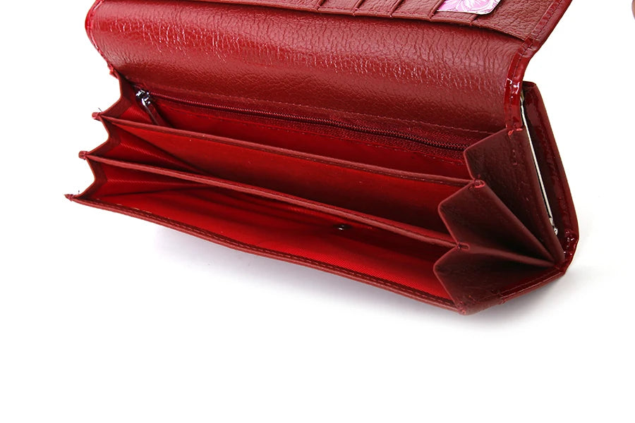 Cartera de mujer de piel de cocodrilo de lujo – Clutch largo premium FuturaTrend